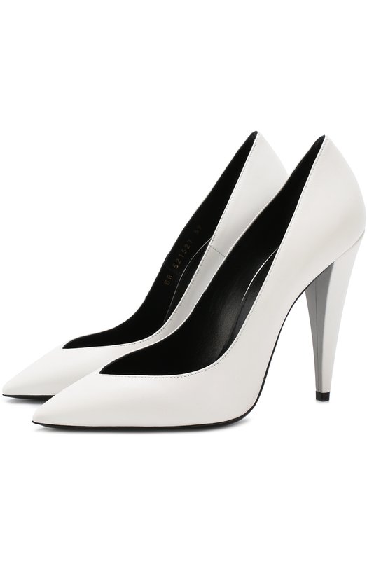 Кожаные туфли Era на фигурном каблуке Yves Saint Laurent 