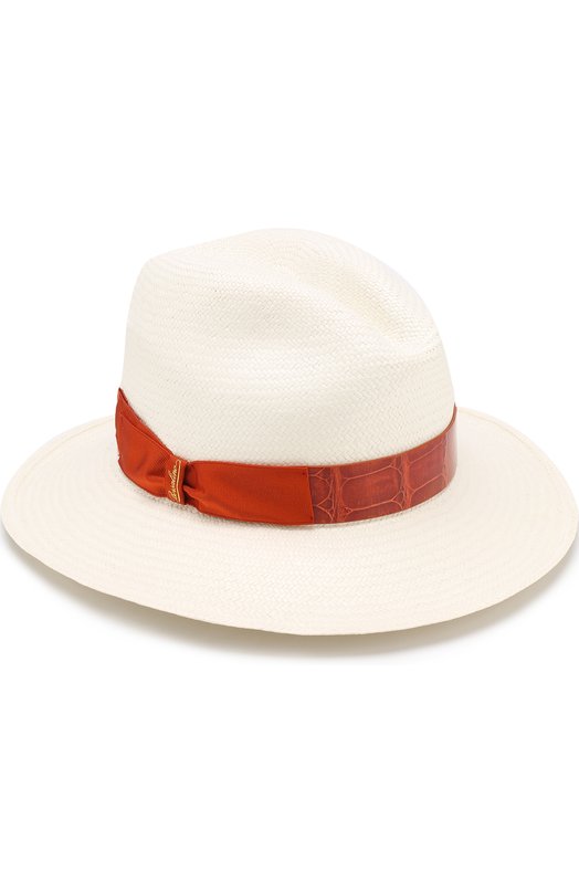 Соломенная шляпа с лентой Borsalino 