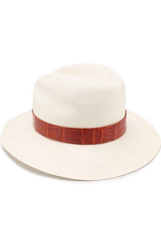 Соломенная шляпа с лентой Borsalino 