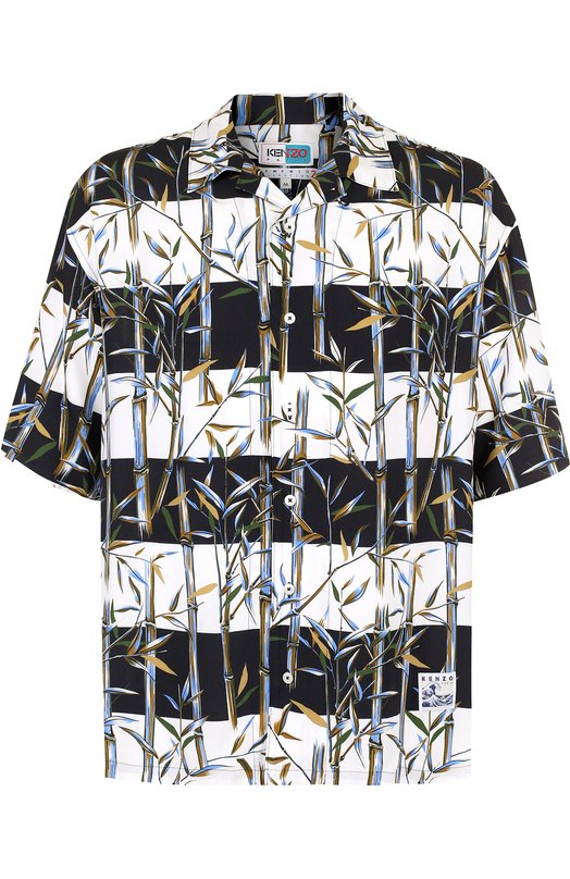 Рубашка из вискозы с короткими рукавами Kenzo 
