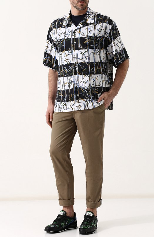 Рубашка из вискозы с короткими рукавами Kenzo 