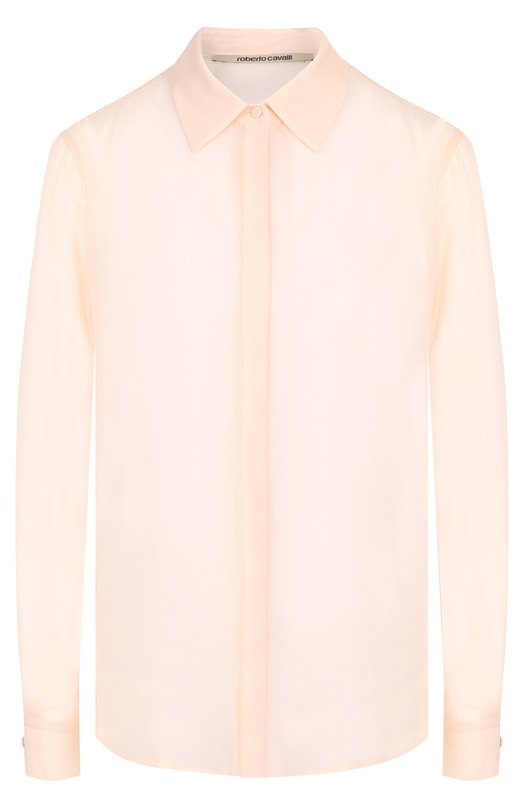 Полупрозрачная шелковая блуза Roberto Cavalli 