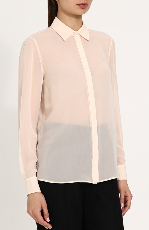 Полупрозрачная шелковая блуза Roberto Cavalli 