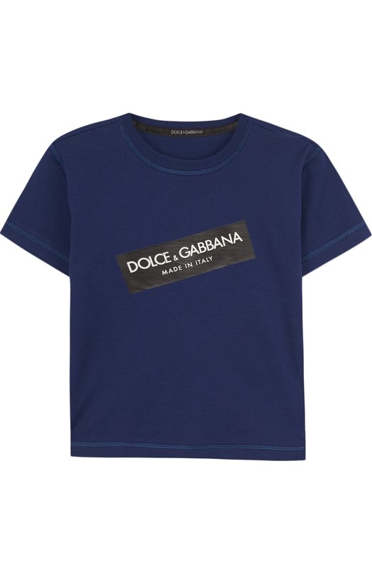 Хлопковая футболка с принтом Dolce&Gabbana 2625735