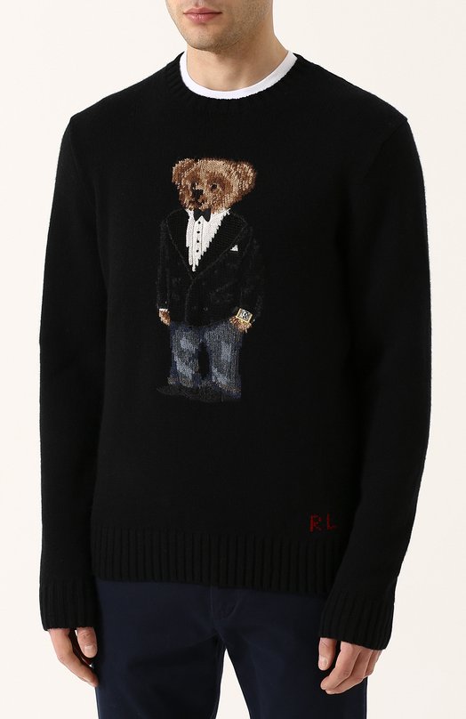 Шерстяной свитер с вышивкой Polo Ralph Lauren 