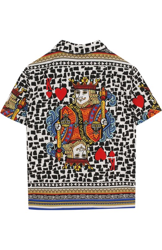 Хлопковая рубашка с принтом Dolce&Gabbana 3705484