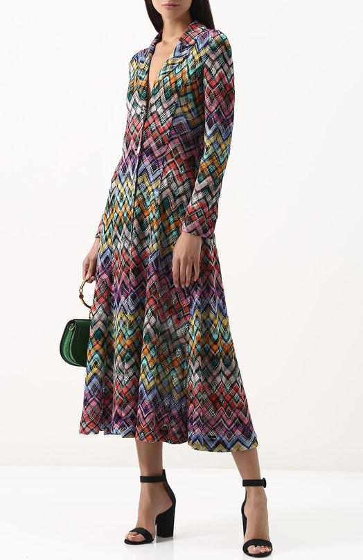 Приталенное вязаное платье-миди Missoni 