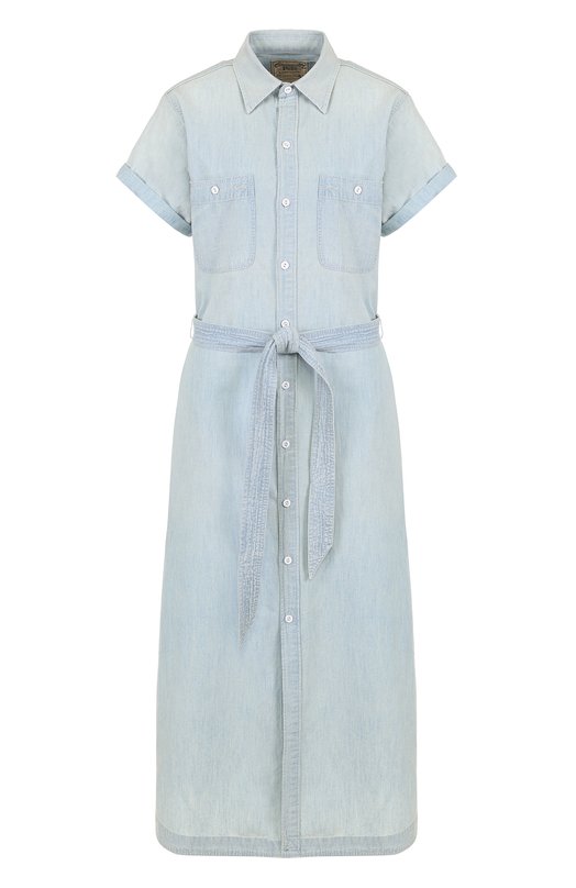 Джинсовое платье-рубашка с поясом Polo Ralph Lauren 
