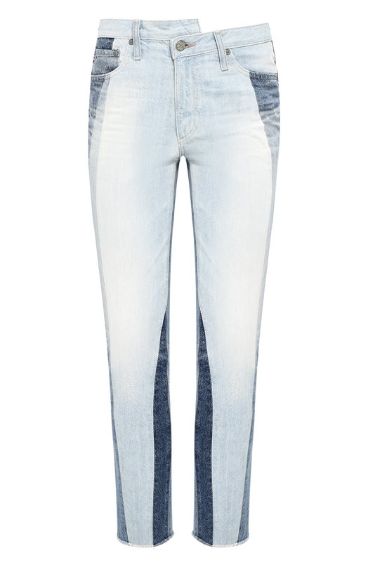 Укороченные джинсы с потертостями AG 