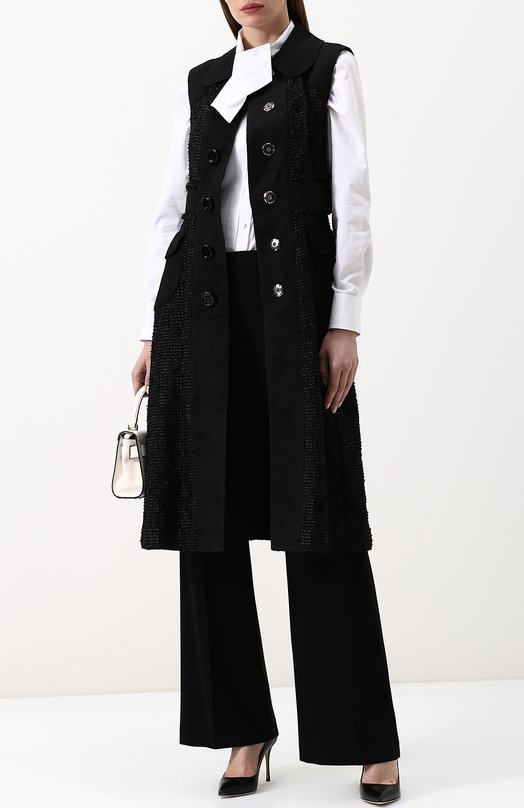 Жилет фактурной вязки с накладными карманами на пуговицах Dolce&Gabbana 