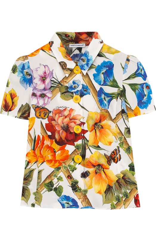 Хлопковая блуза с принтом Dolce&Gabbana 3840976