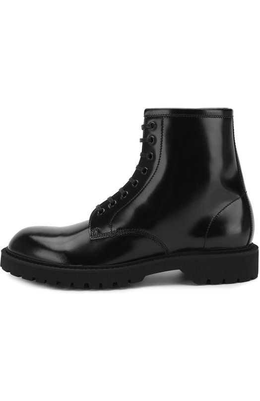 Высокие кожаные ботинки на шнуровке Yves Saint Laurent 