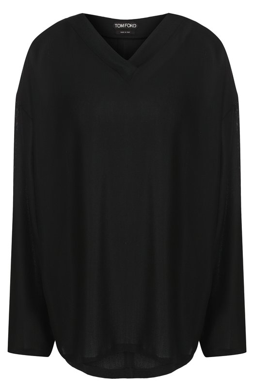 Однотонная блуза с V-образным вырезом Tom Ford 