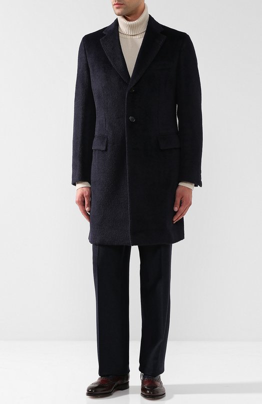 Однобортное шерстяное пальто Brioni 
