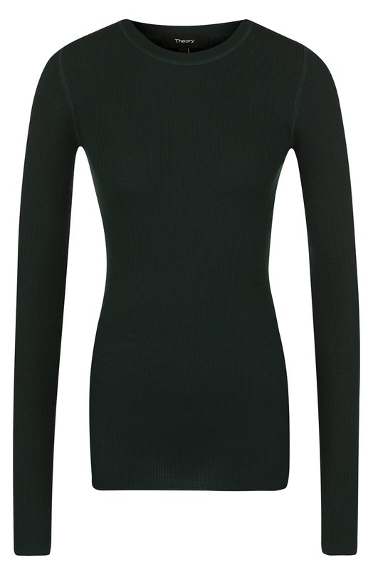 Облегающий шерстяной пуловер с круглым вырезом Theory