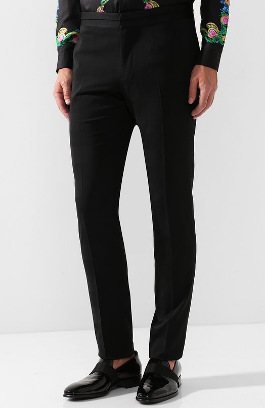 Шерстяные брюки прямого кроя Versace 