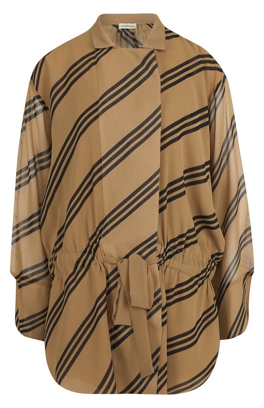 Удлиненная блуза с эластичным поясом в полоску By Malene Birger 