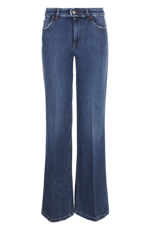 Укороченные расклешенные джинсы с потертостями REDVALENTINO 