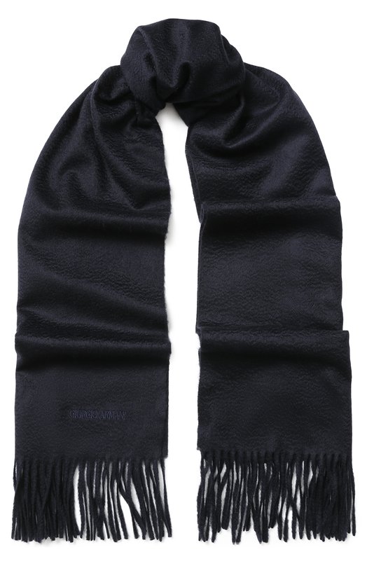Кашемировый шарф с бахромой Giorgio Armani 
