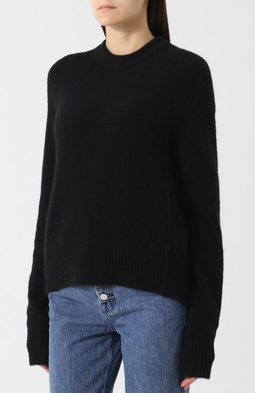 Однотонный шерстяной пуловер с круглым вырезом 3.1 PHILLIP LIM 