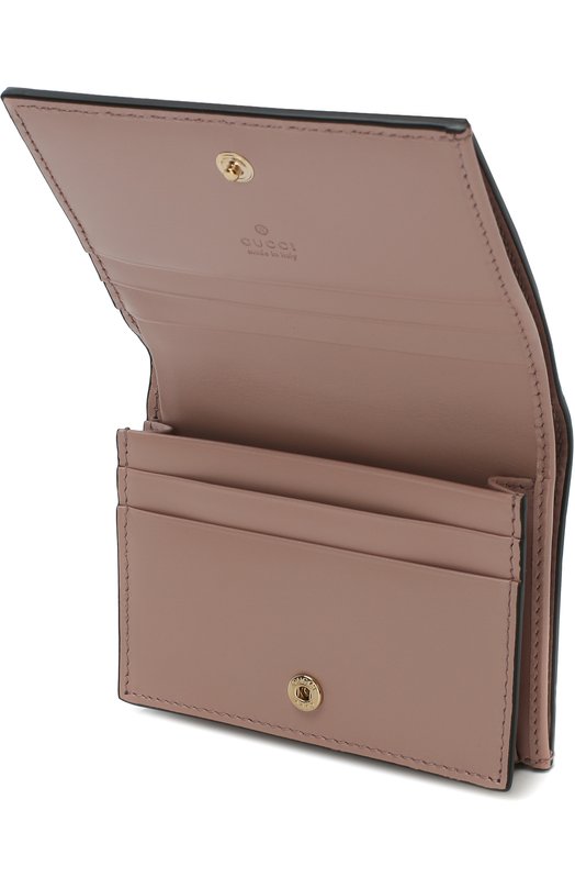 Кожаный футляр для кредитных карт с тиснением Signature Gucci 