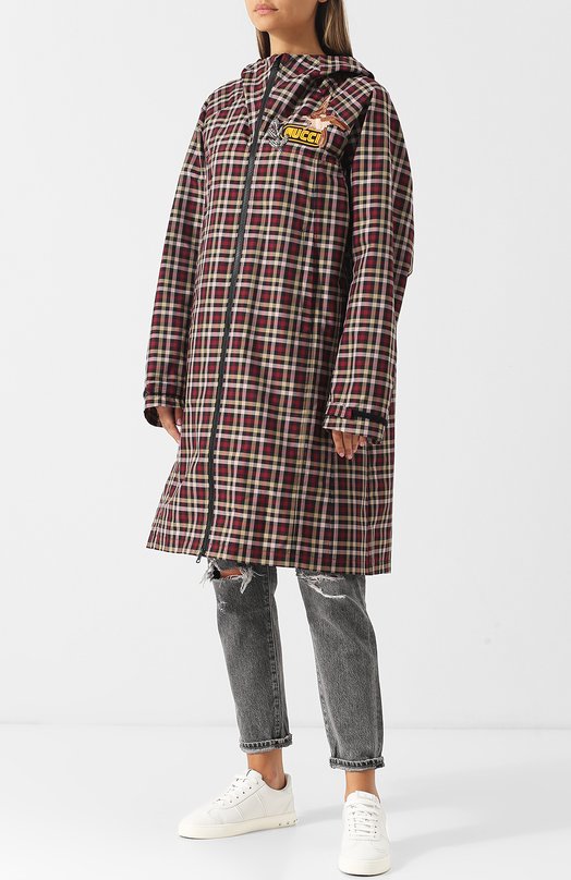 Пальто с капюшоном и декоративной отделкой Gucci 