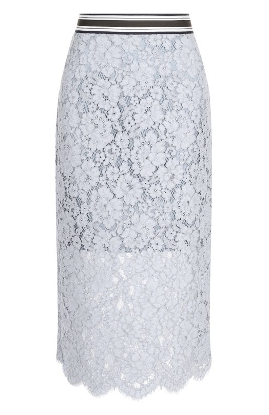 Кружевная юбка-карандаш с контрастным поясом DOROTHEE SCHUMACHER 