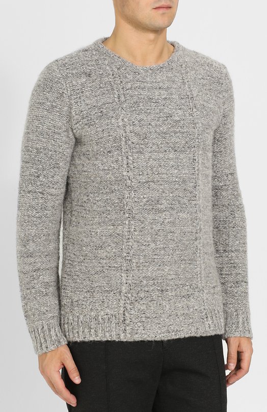 Шерстяной свитер фактурной вязки Giorgio Armani 