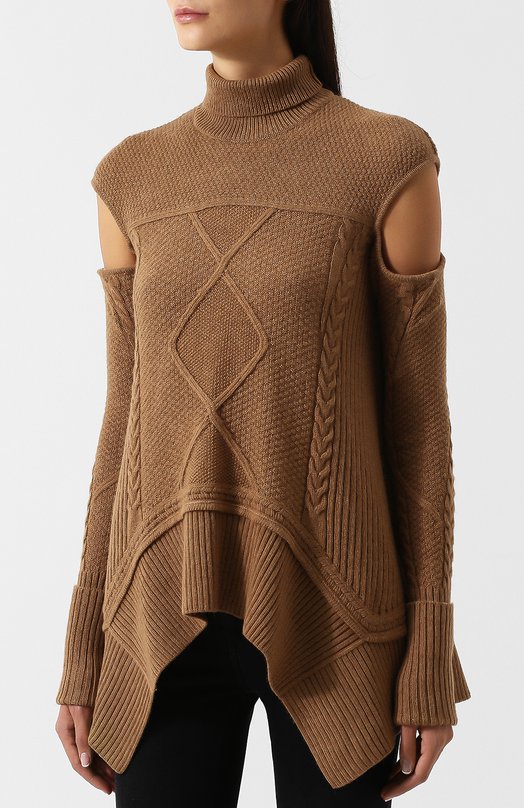 Шерстяной пуловер с воротником-стойкой Roberto Cavalli 