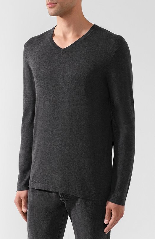 Однотонный хлопковый пуловер James Perse 