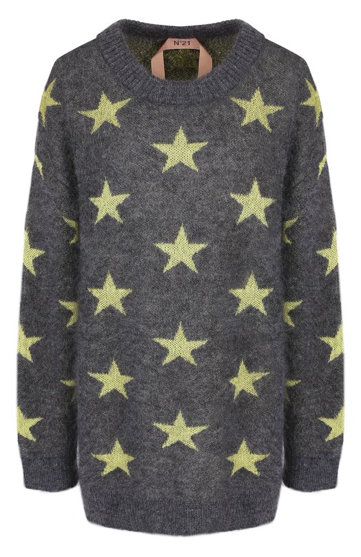 Пуловер свободного кроя с вышивкой в виде звезд No. 21 