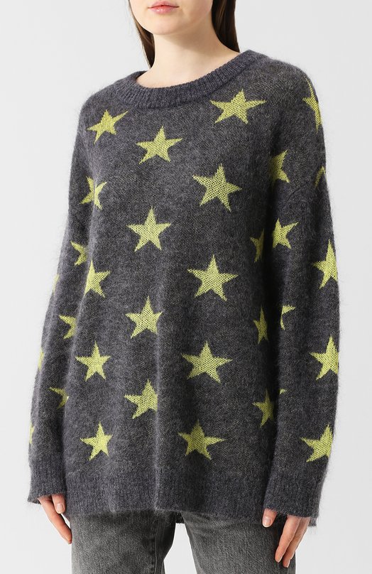 Пуловер свободного кроя с вышивкой в виде звезд No. 21 