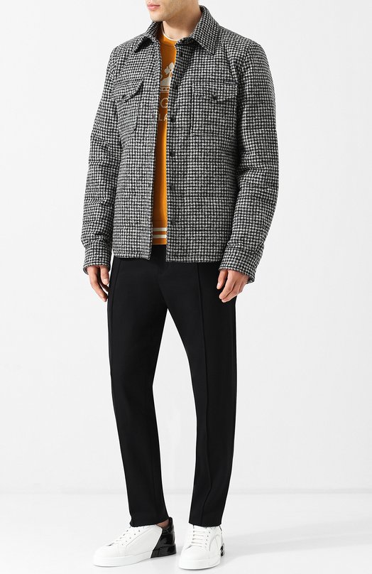 Шерстяная куртка прямого кроя с отложным воротником Dolce&Gabbana 