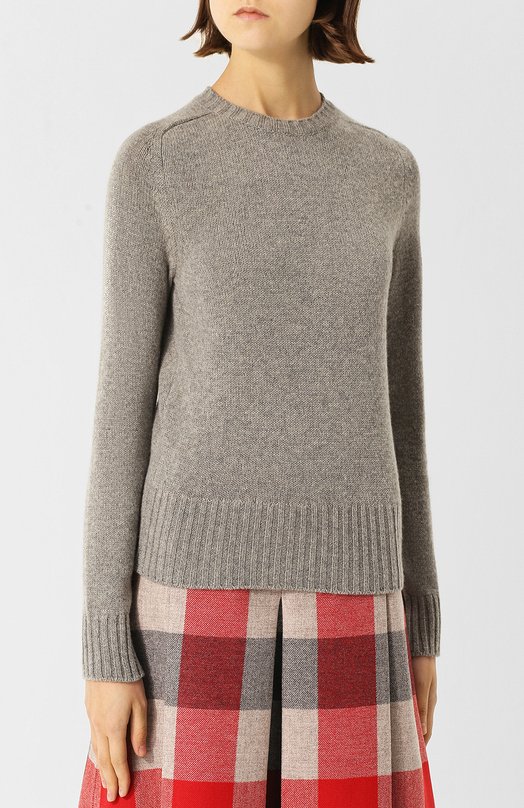 Однотонный пуловер из смеси шерсти и кашемира Ralph Lauren 