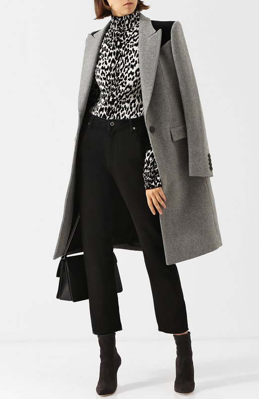 Пуловер из смеси шерсти и вискозы с воротником-стойкой Givenchy 