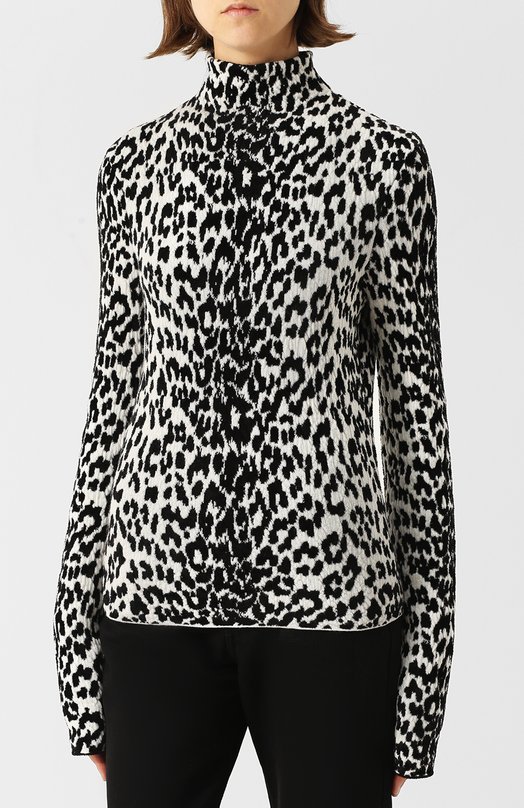 Пуловер из смеси шерсти и вискозы с воротником-стойкой Givenchy 