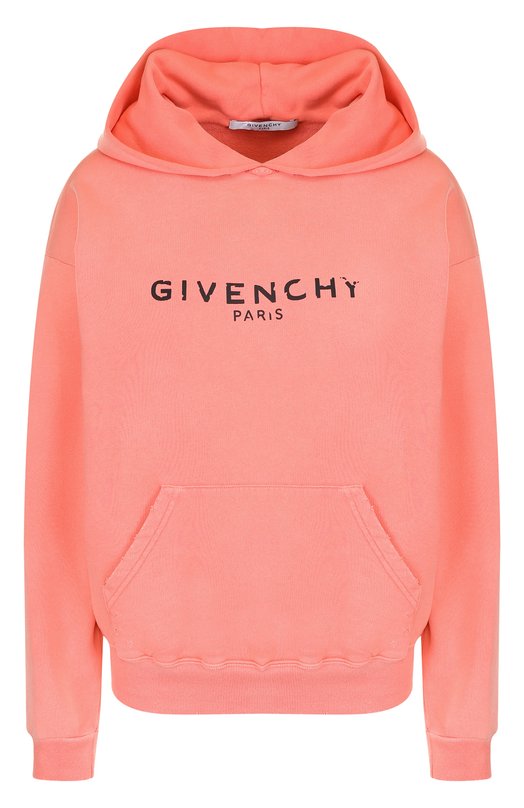 Хлопковый пуловер с капюшоном и логотипом бренда Givenchy 
