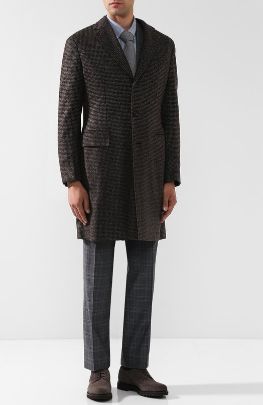 Однобортное пальто из кашемира Brioni 