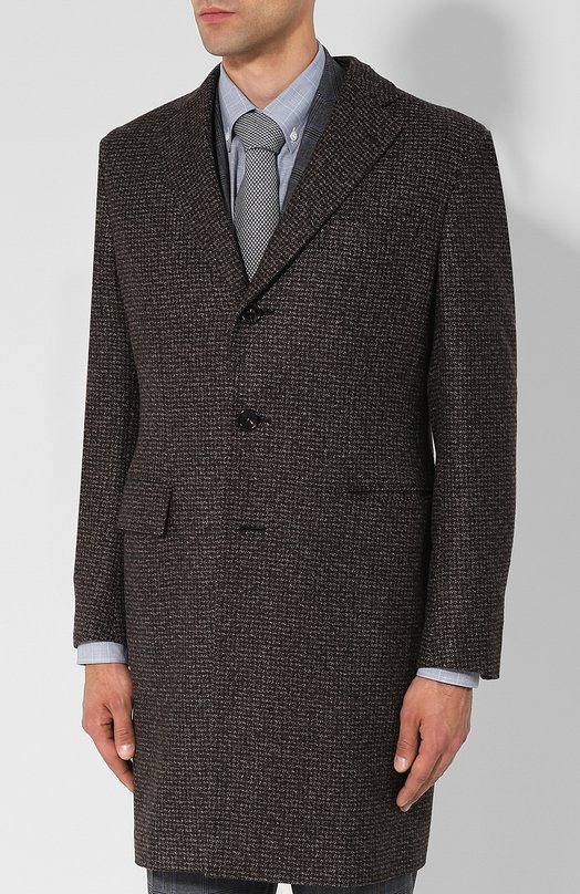 Однобортное пальто из кашемира Brioni 