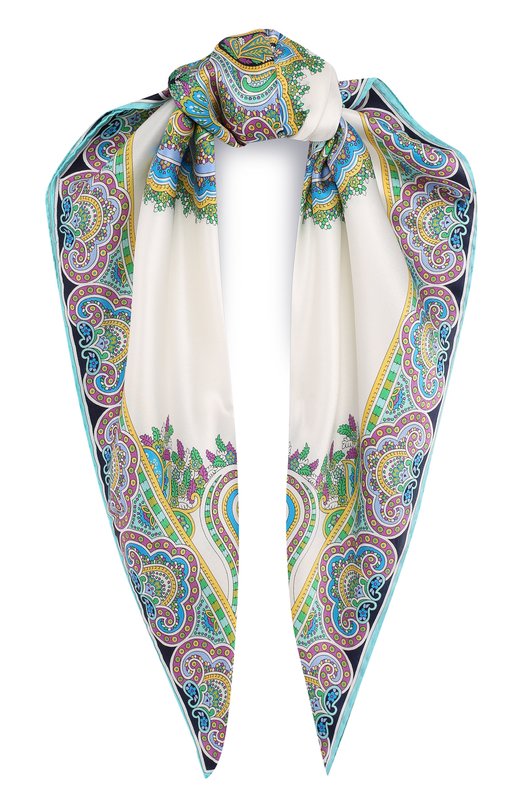 Шелковый платок с принтом Michele Binda 