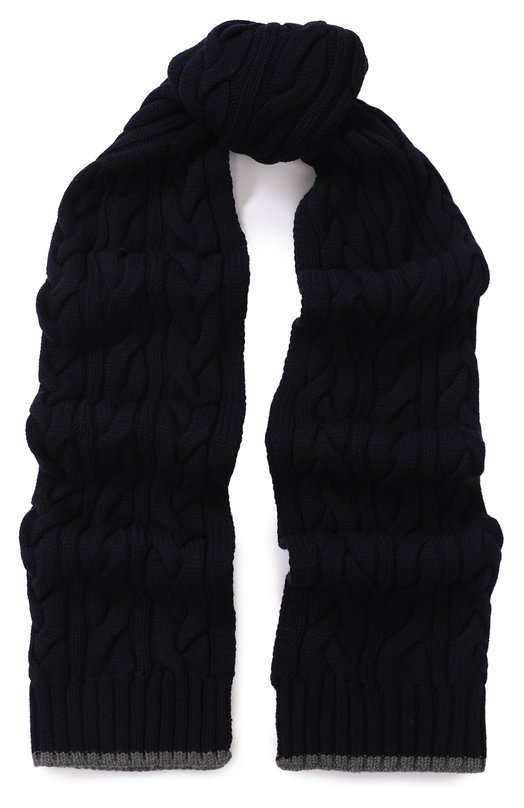Шерстяной шарф фактурной вязки Johnstons Of Elgin 