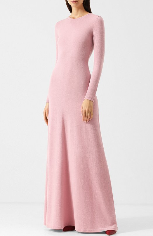 Однотонное платье-макси из кашемира Ralph Lauren 