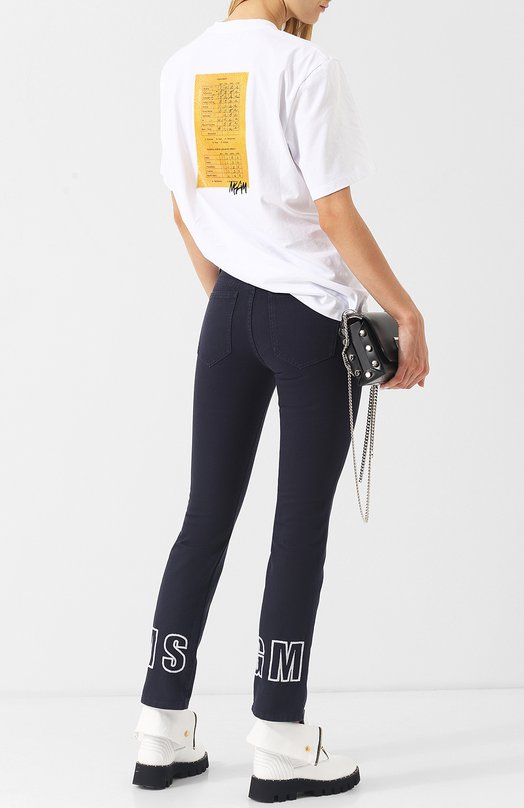 Укороченные джинсы с логотипом бренда MSGM 