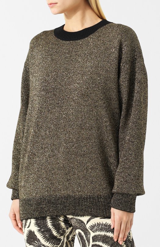 Пуловер свободного кроя с контрастным воротником Dries Van Noten 