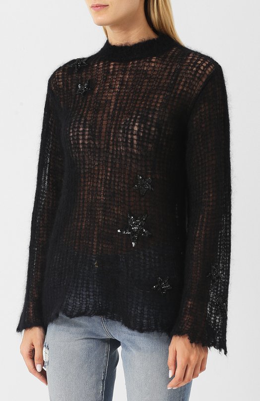 Вязаный пуловер с декоративной отделкой в виде звезд Valentino 