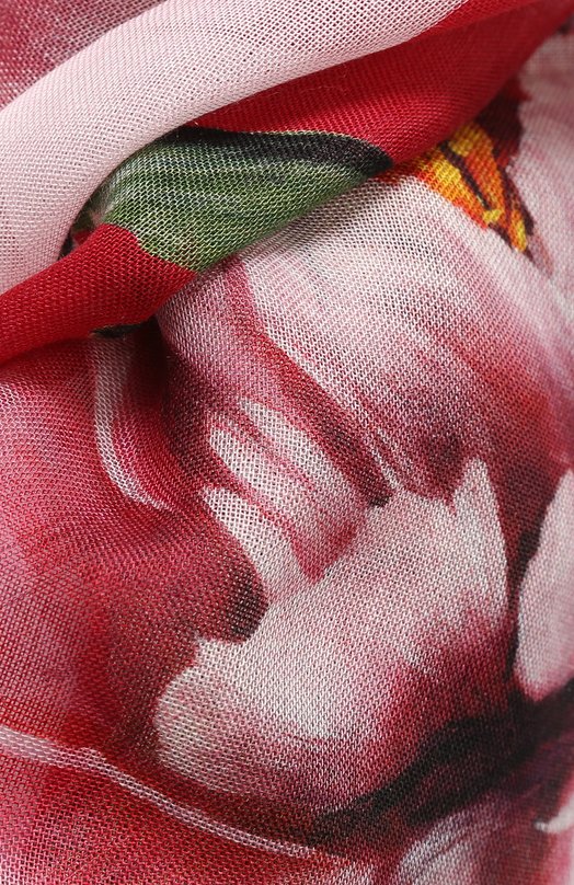 Шаль из смеси кашемира и шелка с цветочным принтом Dolce&Gabbana 