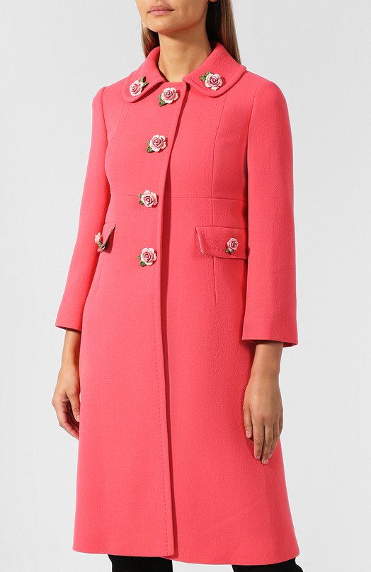 Шерстяное пальто с декоративными пуговицами Dolce&Gabbana 