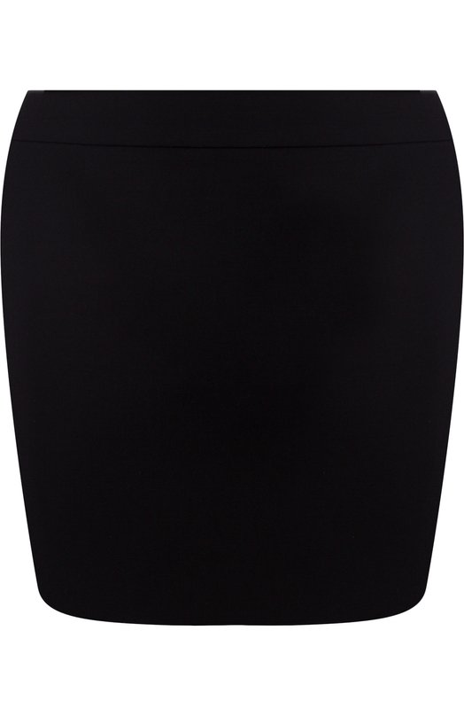 Однотонная шерстяная мини-юбка Yves Saint Laurent 