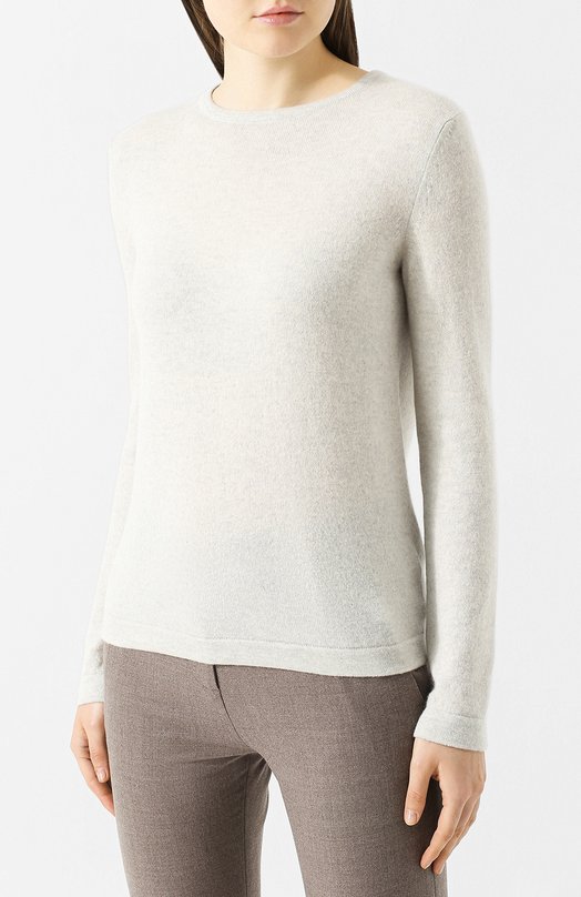 Однотонный кашемировый пуловер с круглым вырезом Ralph Lauren 