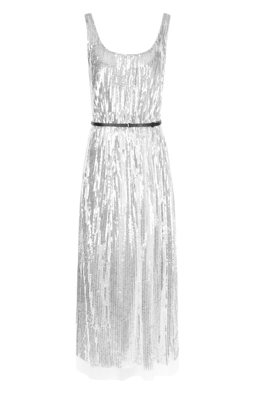 Платье-миди с контрастным поясом и пайетками Marc by Marc Jacobs 